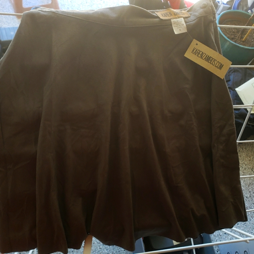 Karen zambos ultrasuede skater skirt